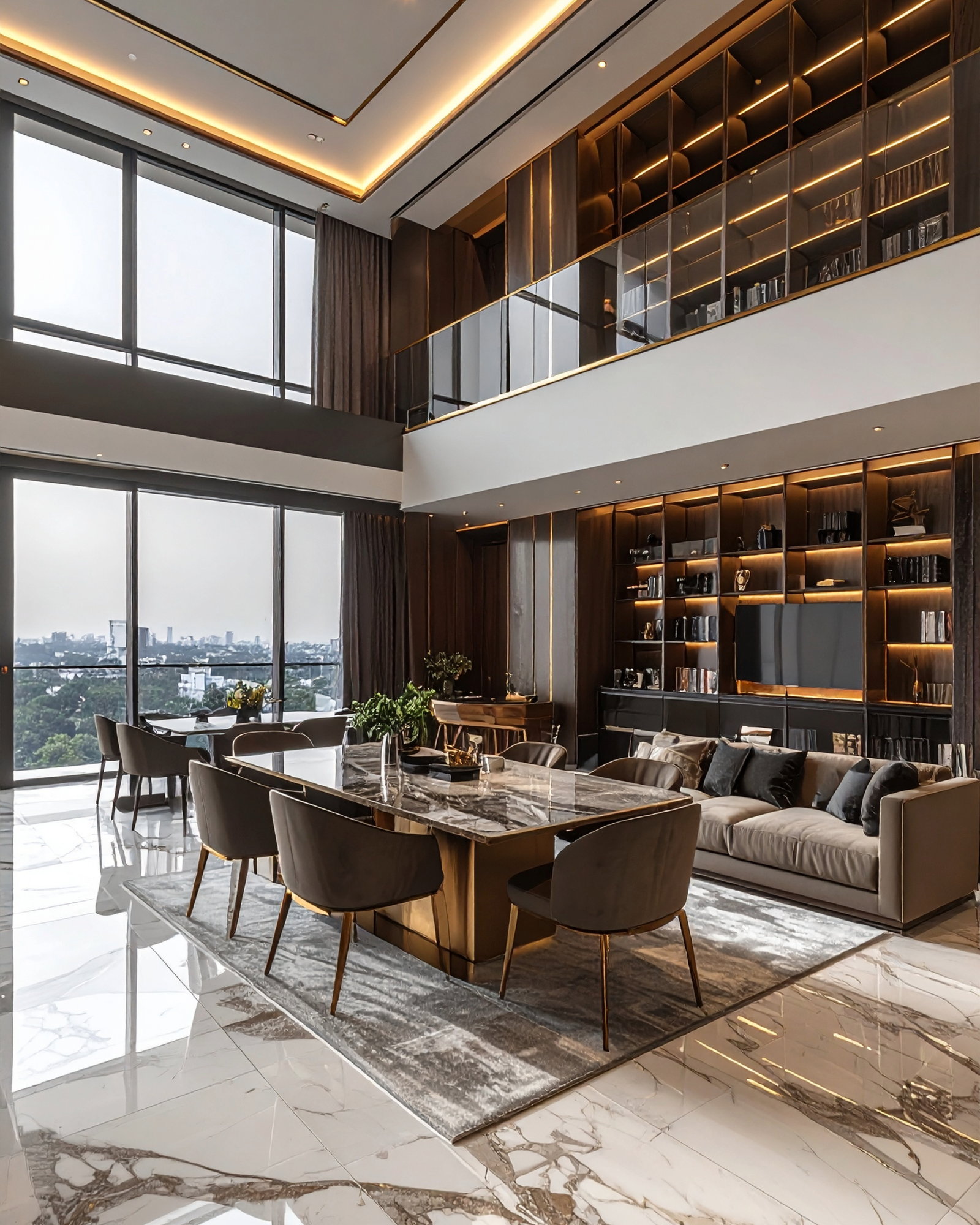 Double Height Villa Living