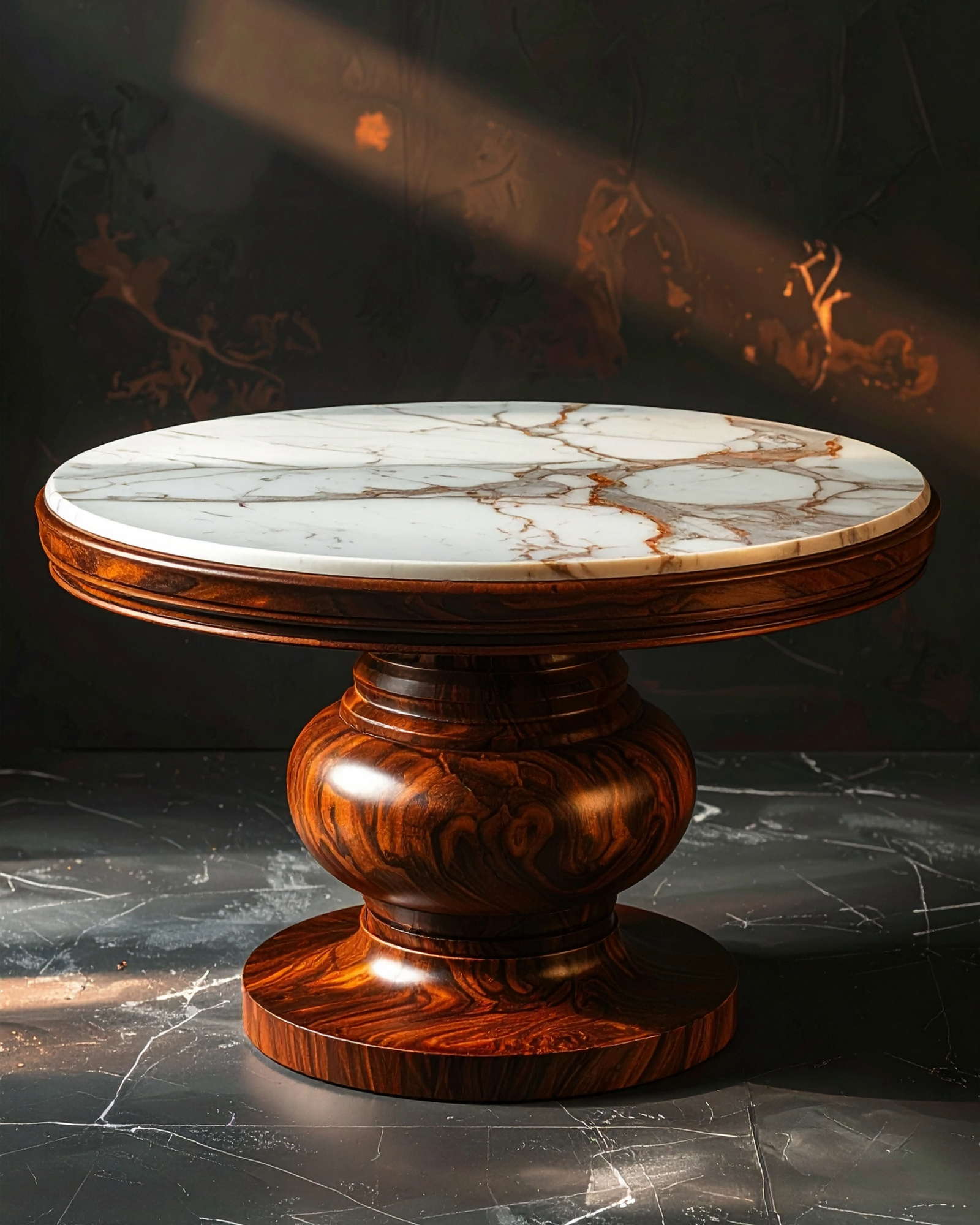 Marble Top Rosewood Centre Table