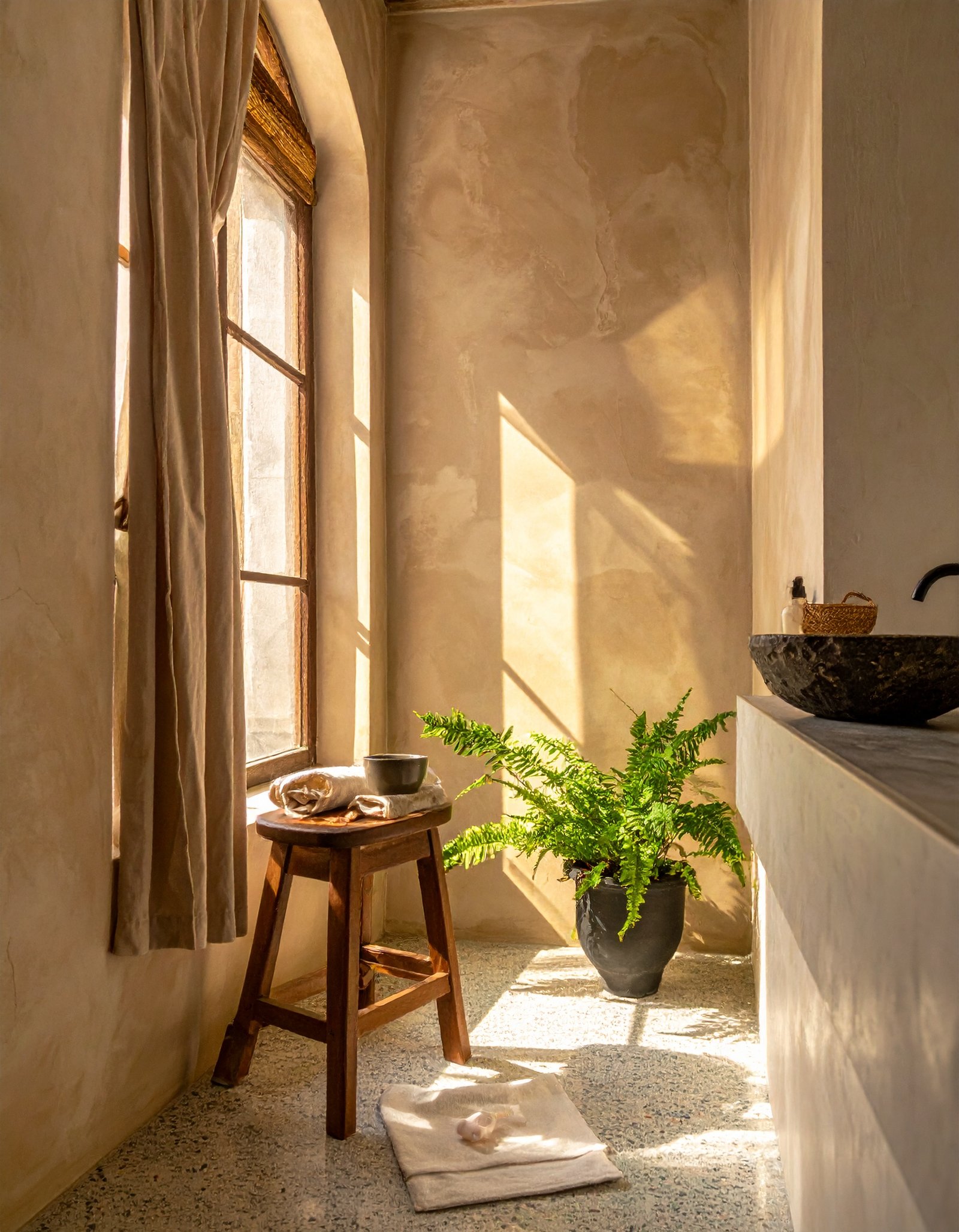 Japandi Spa Retreat Bathroom