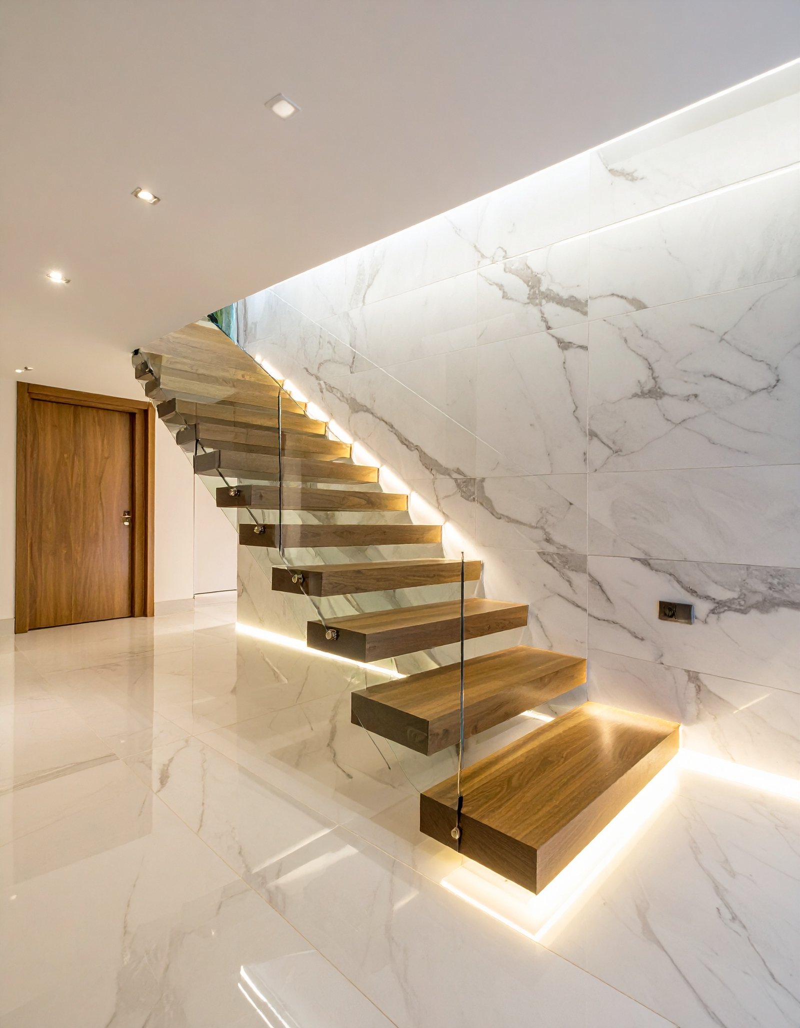 Backlit Quartzite Foyer