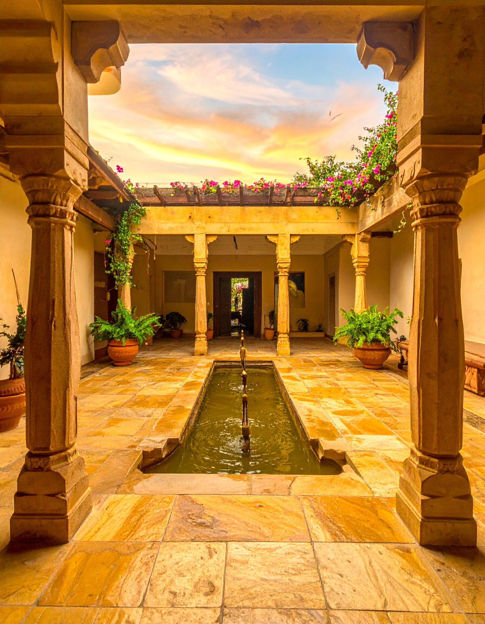 Rajasthani Sandstone Courtyard