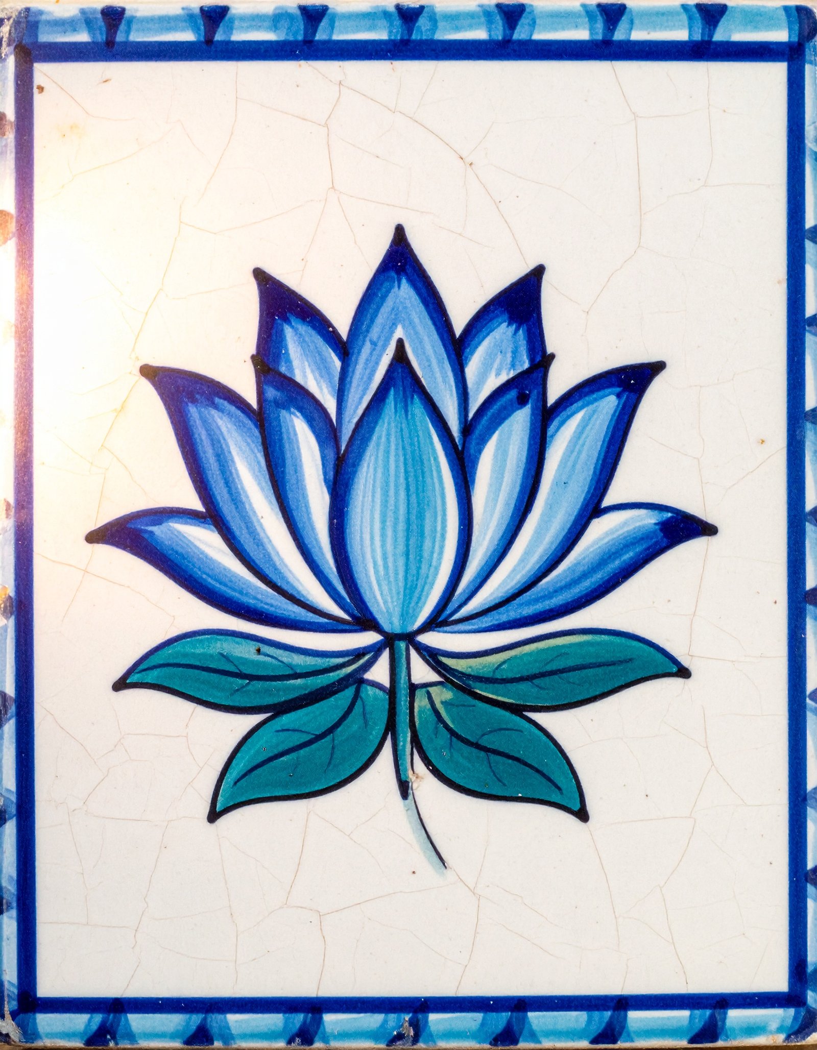 Jaipur Blue Pottery Tile Accent