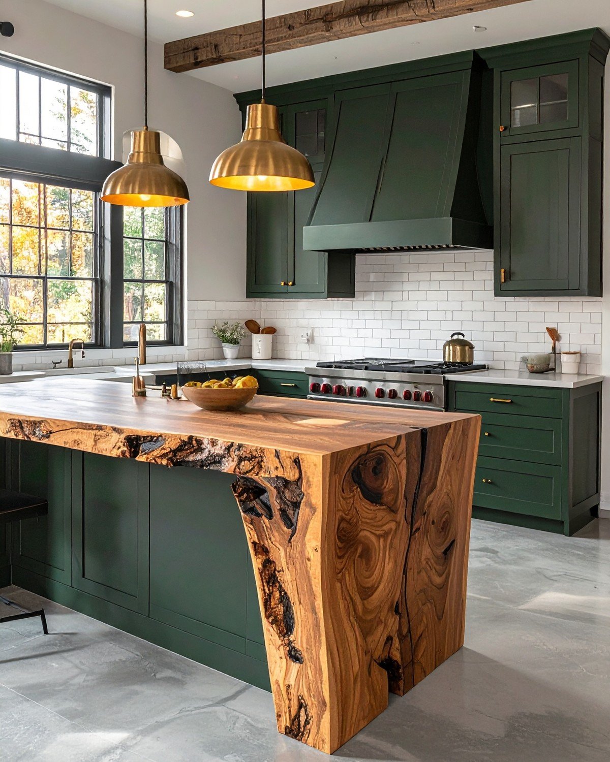 Live-Edge Butcher Block Countertop — Acacia Wood