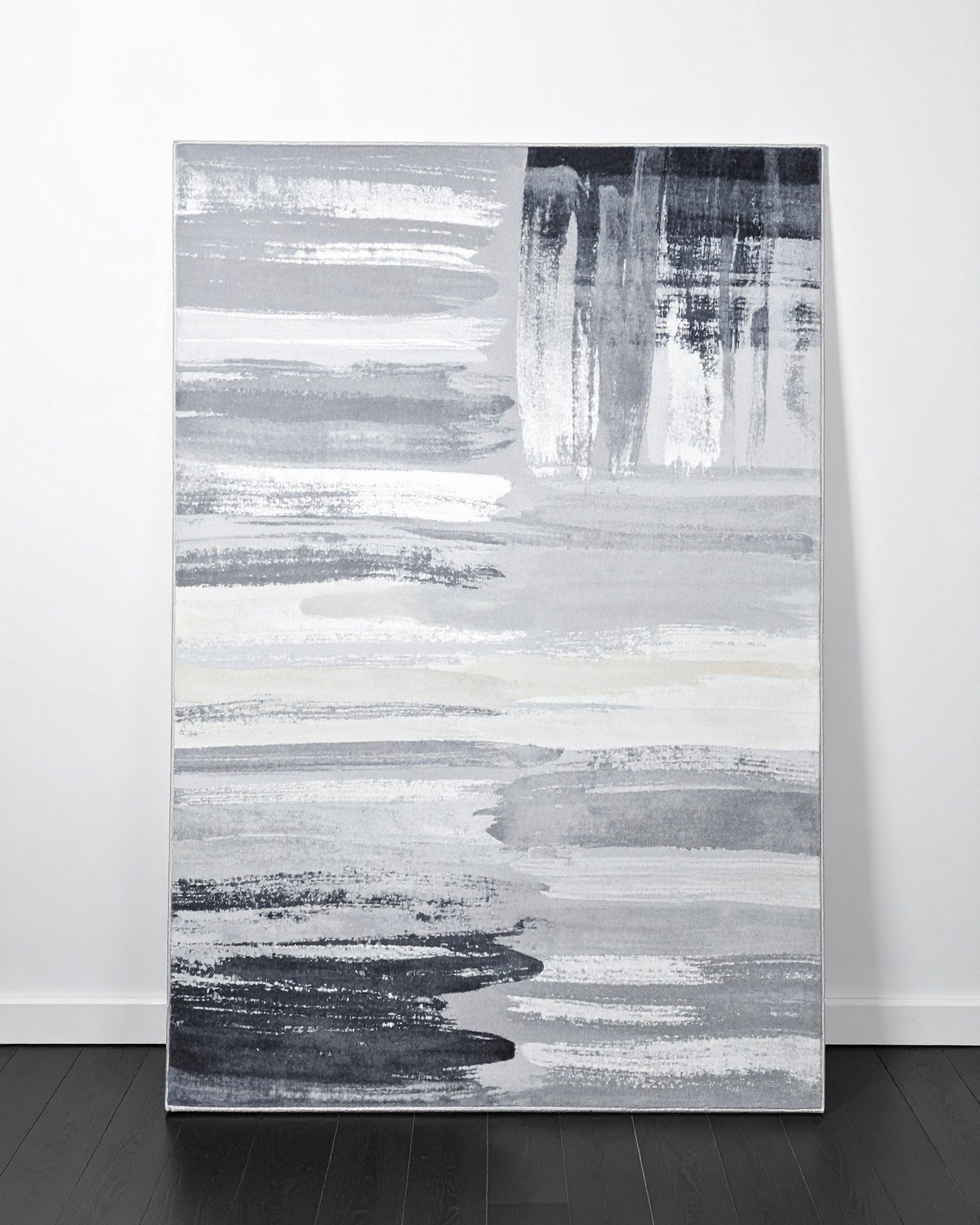 Bamboo Silk Rug — Abstract Brushstroke