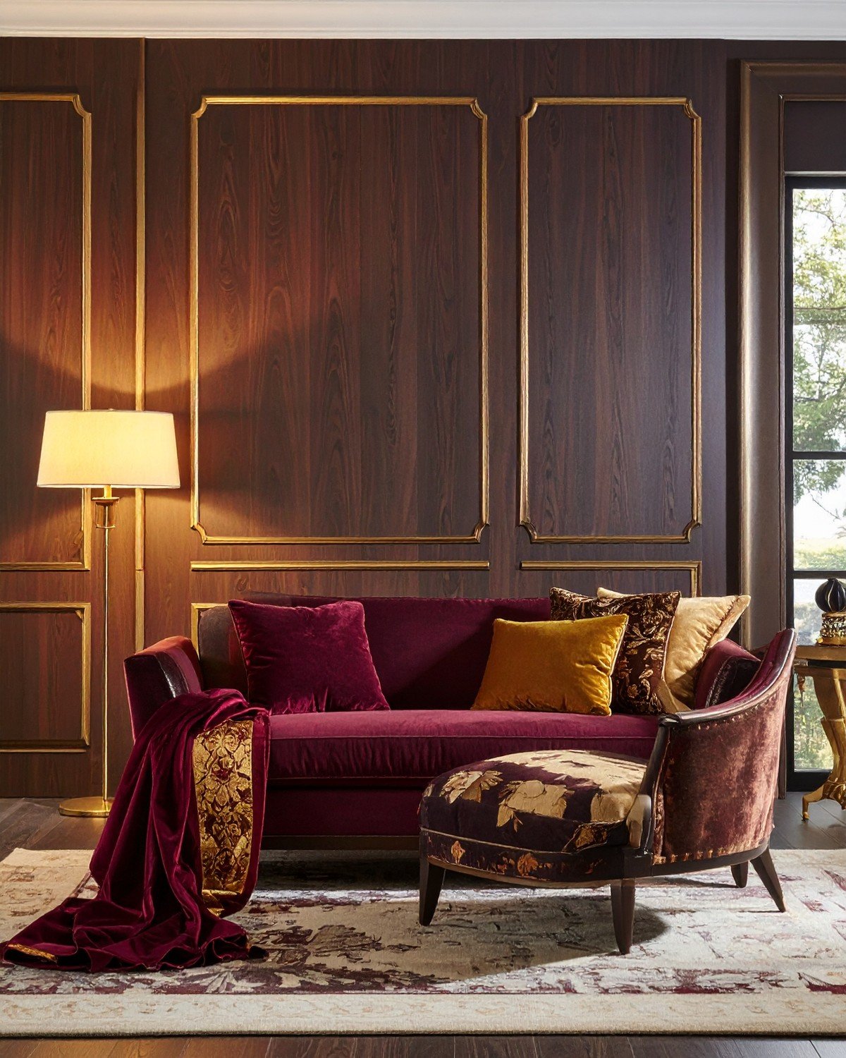 Handloom Banarasi Silk Upholstery — Gold Zari Brocade