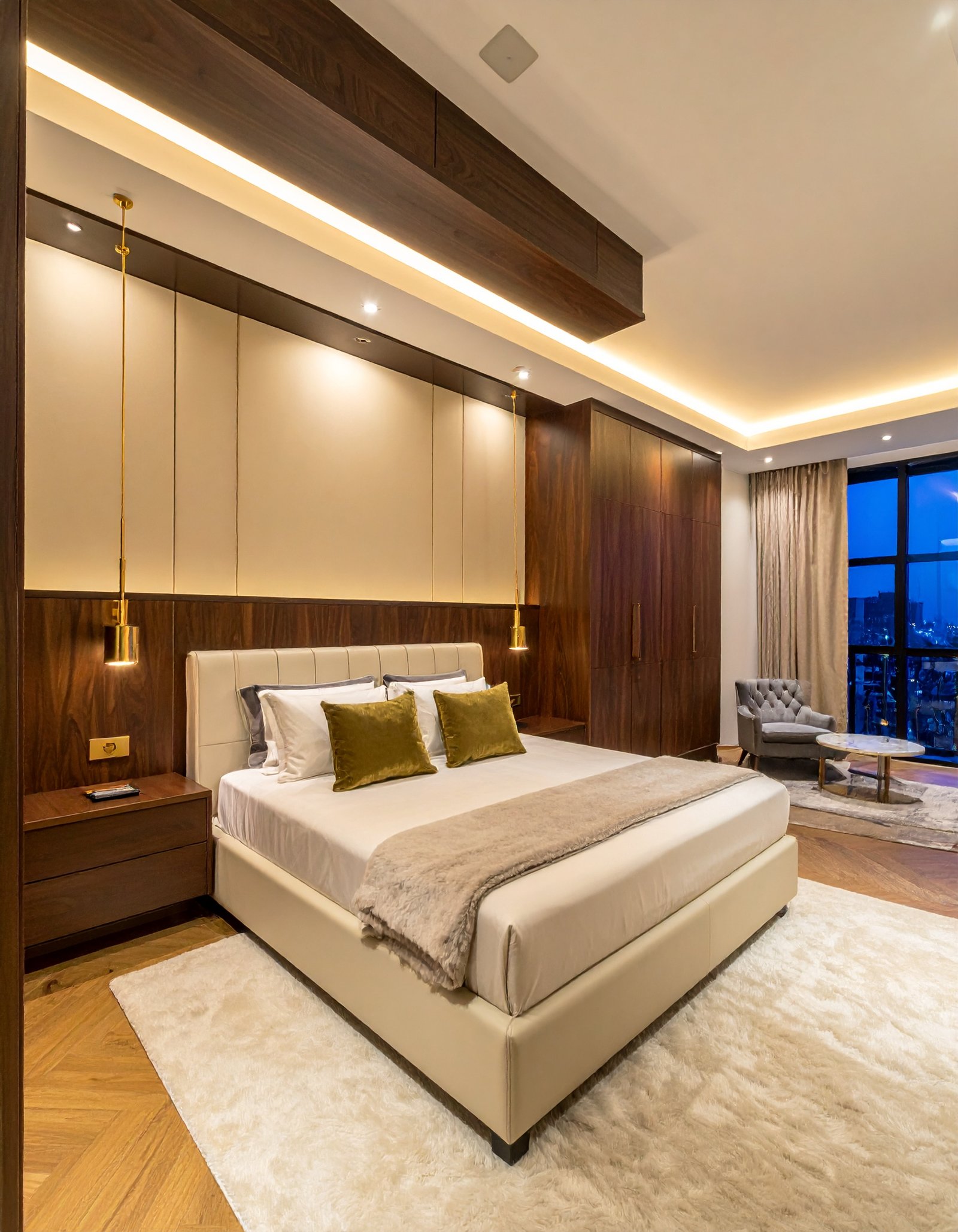 Warm Contemporary Bedroom