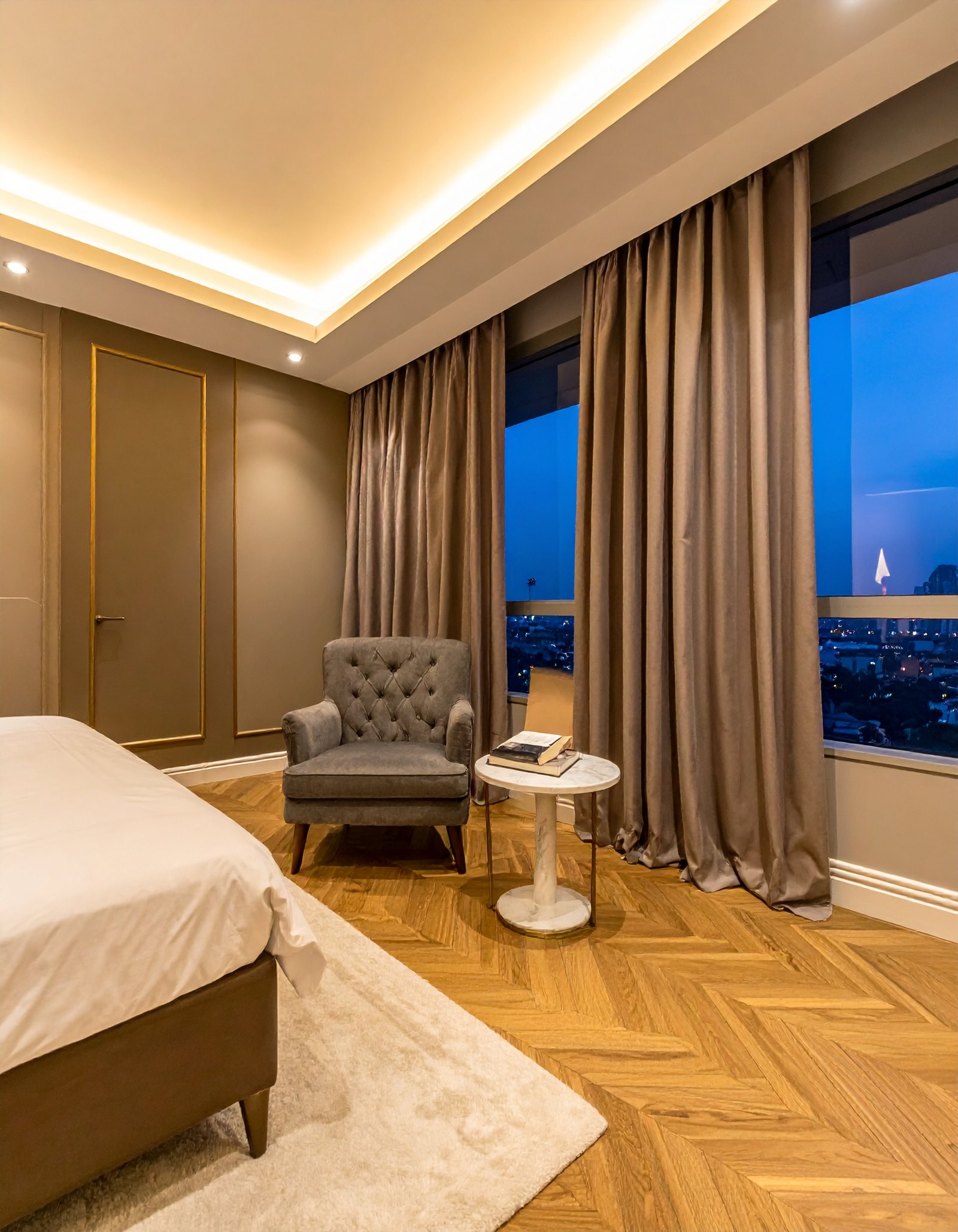Warm Contemporary Bedroom