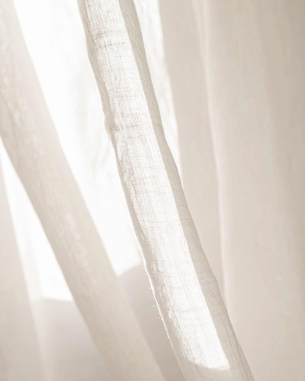 Belgian Linen Sheer Drape — Natural Ivory