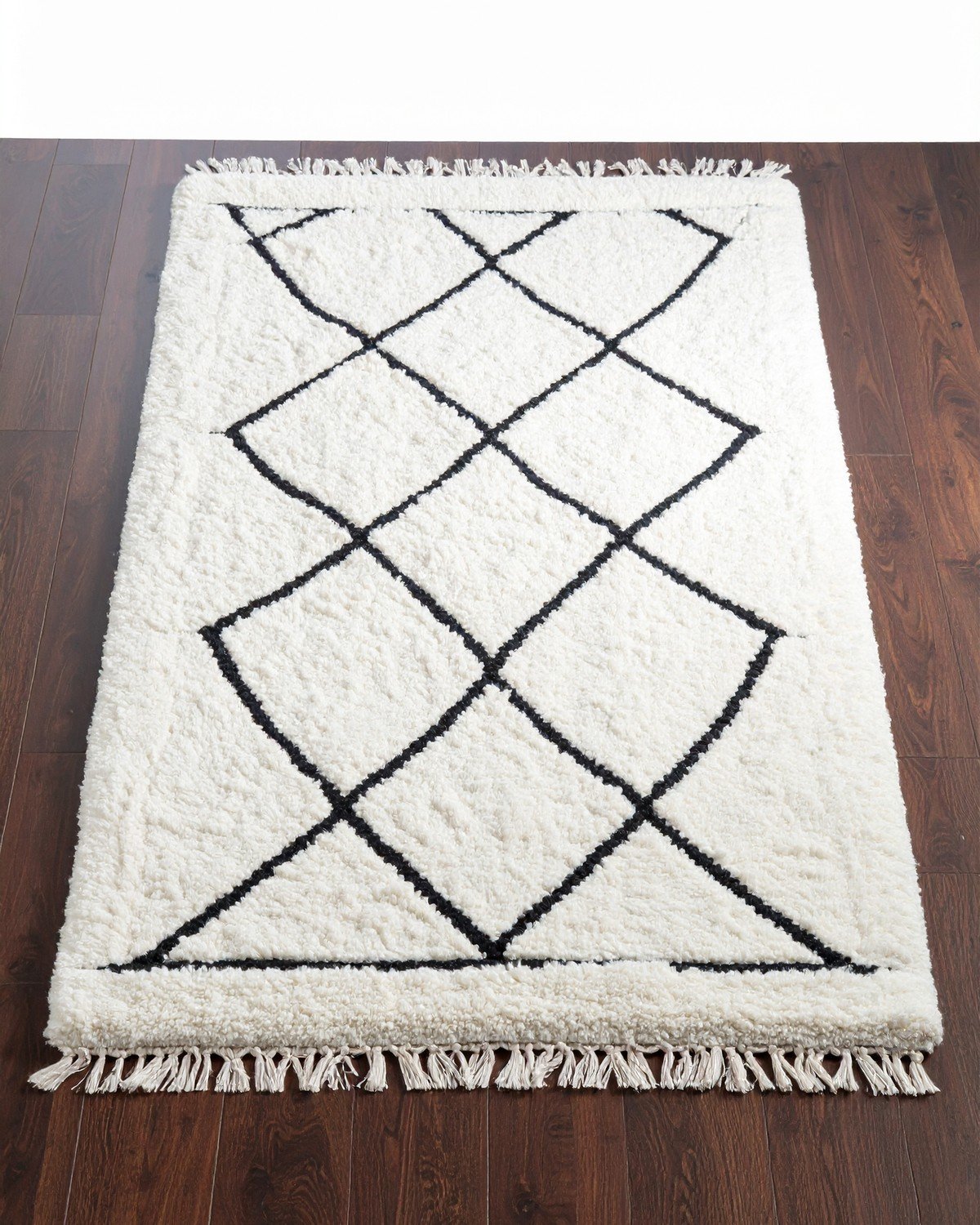 Hand-Knotted Moroccan Beni Ourain Rug