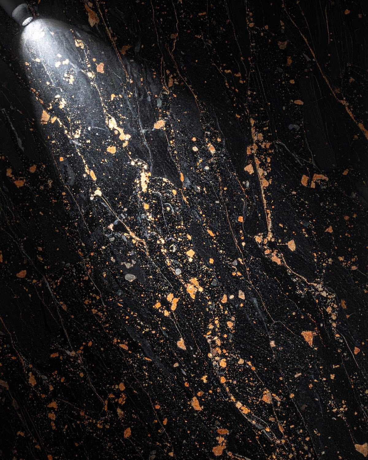 Black Galaxy Granite Countertop — Gold Fleck