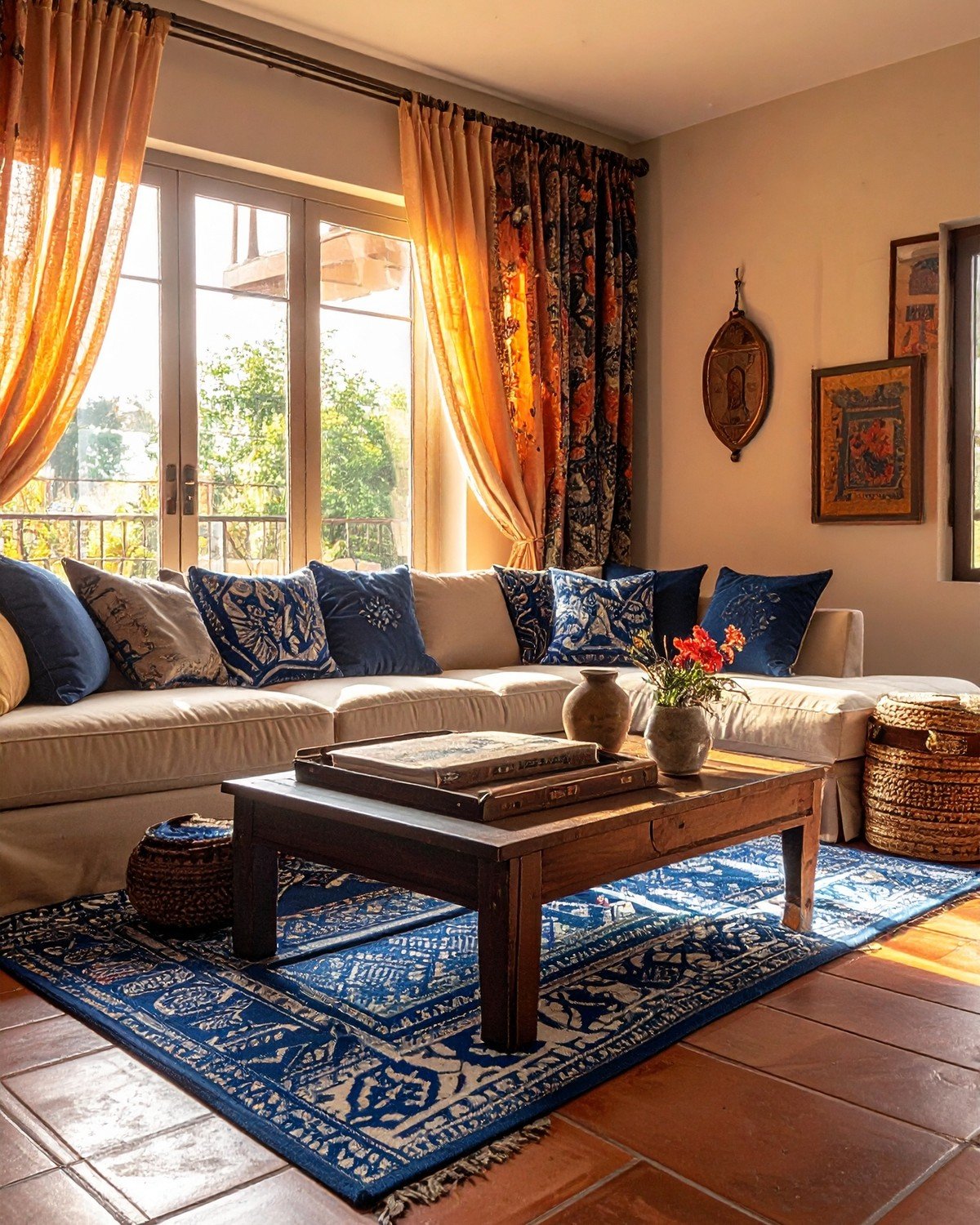 Rajasthani Block-Printed Cotton — Indigo Dabu