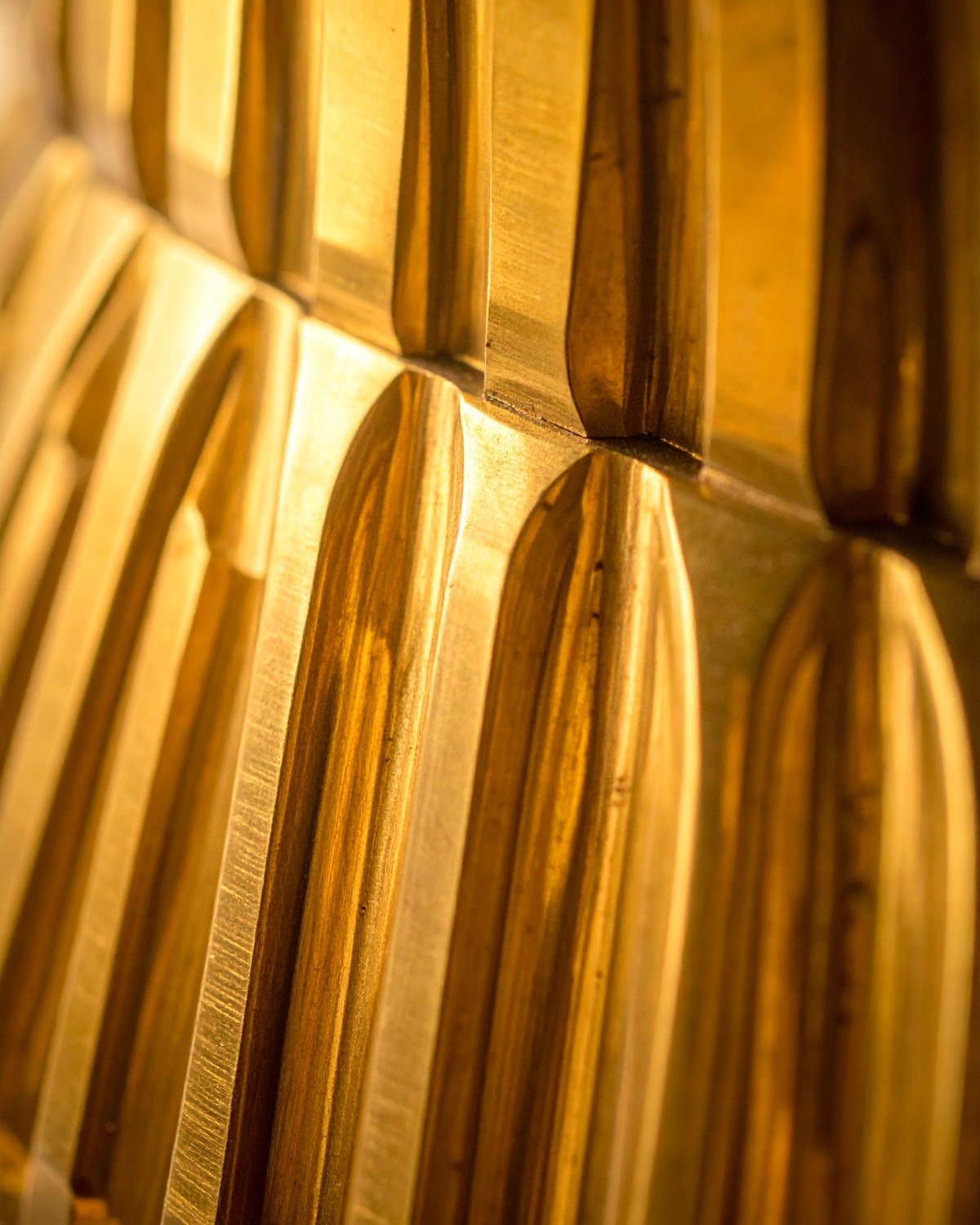 Fluted Antique Brass Panel — Satin Finish