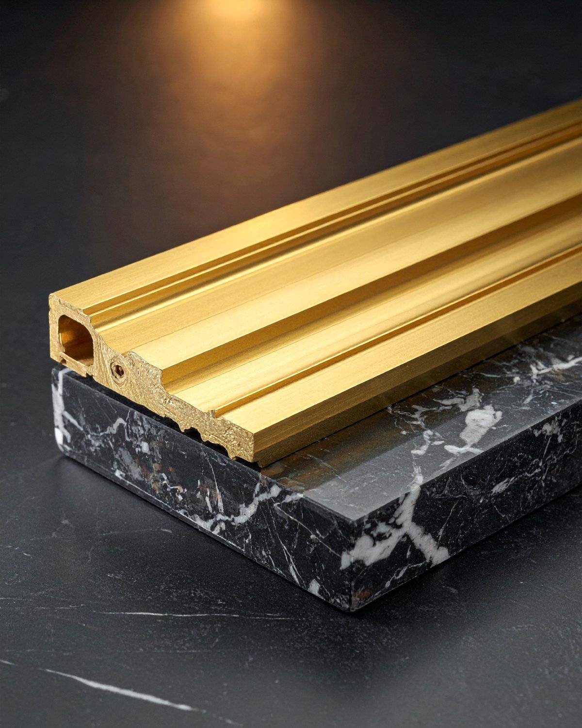 Fluted Antique Brass Panel — Satin Finish