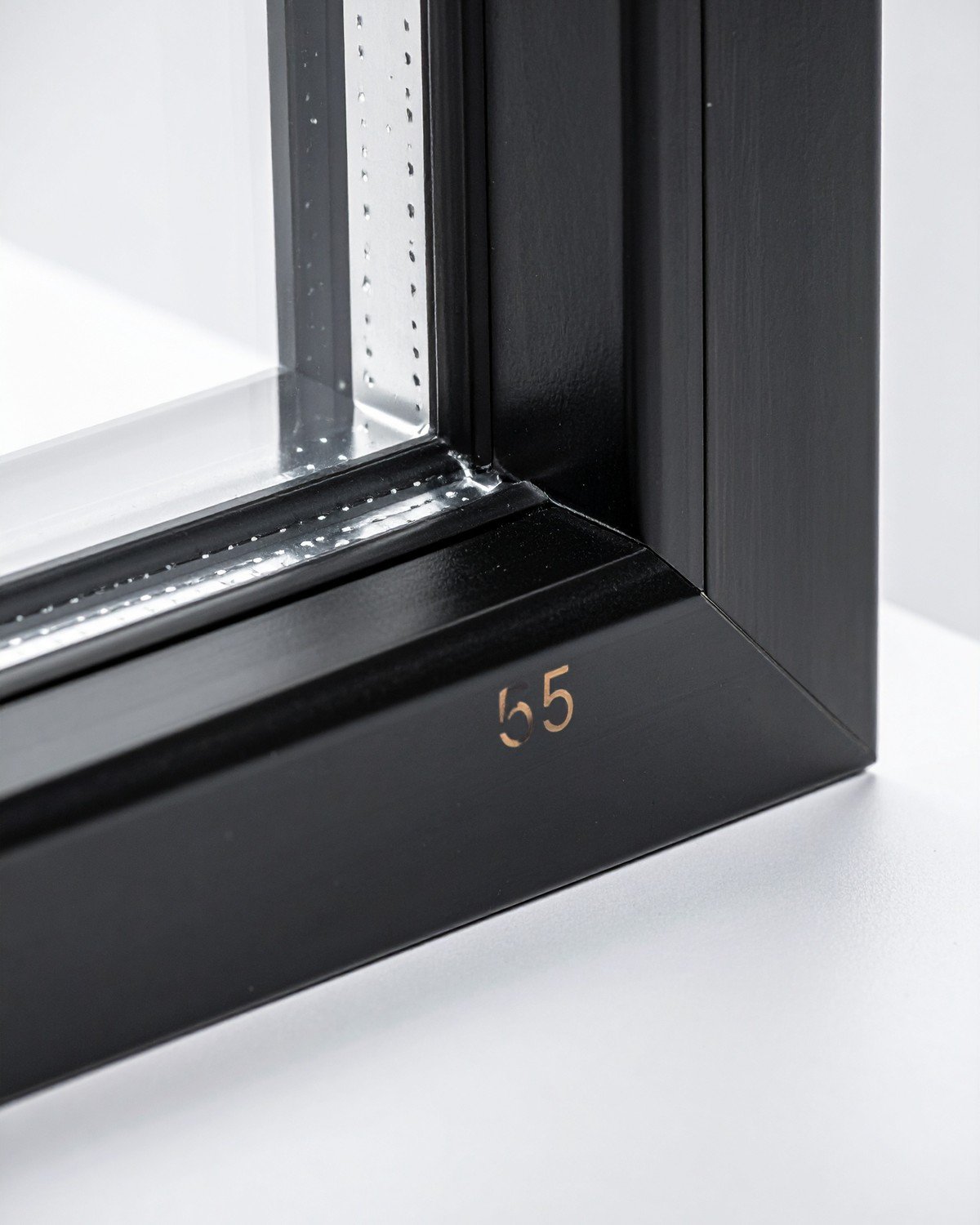 Black Steel Framed Glass Partition — Crittall Grid