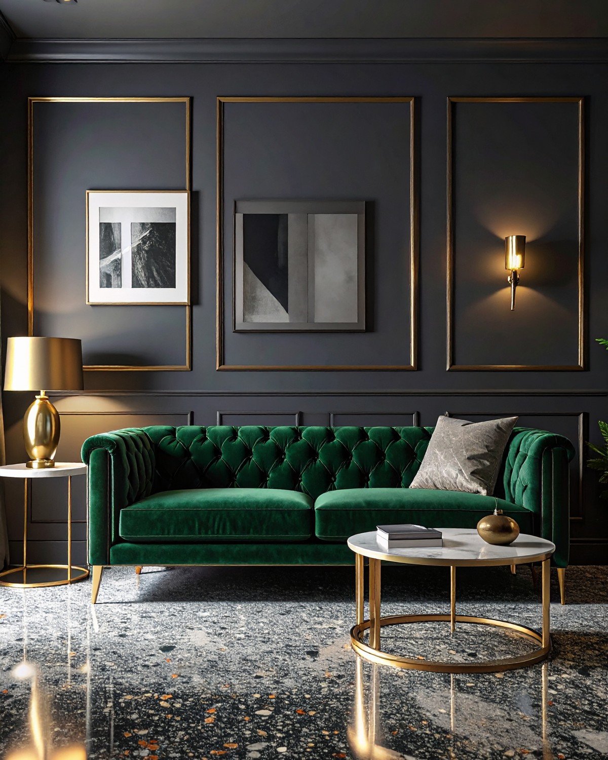 Italian Crushed Velvet Upholstery — Emerald Green
