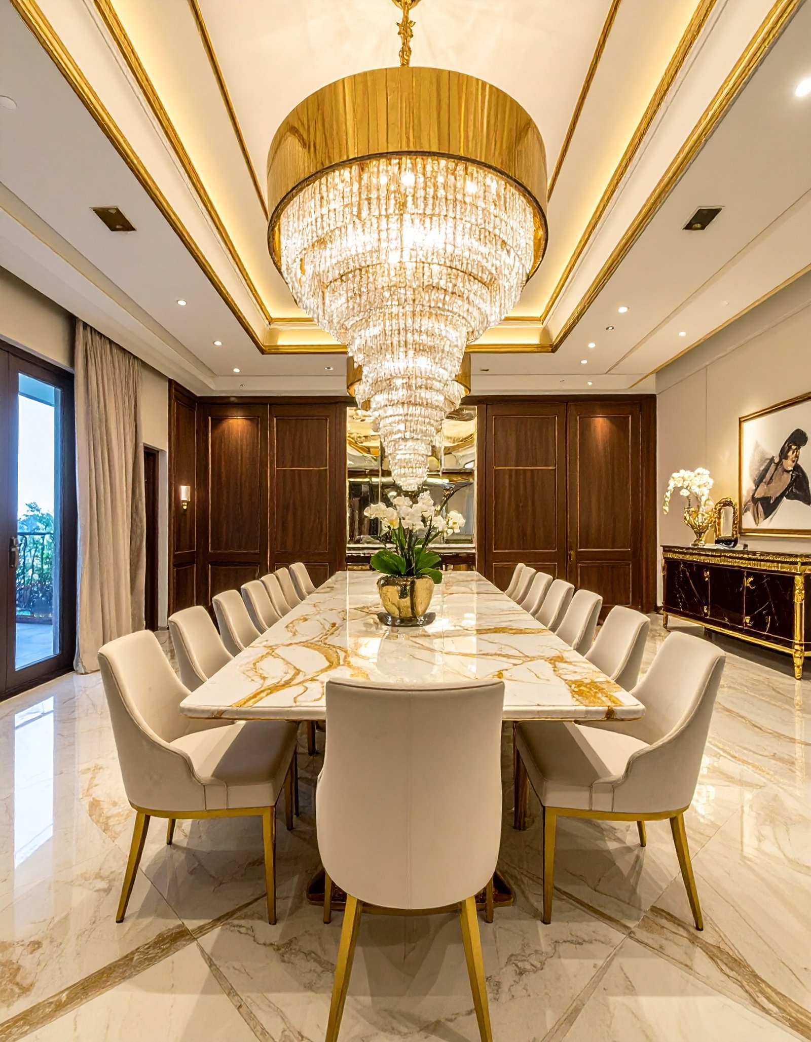 Marble & Gold Formal Dining