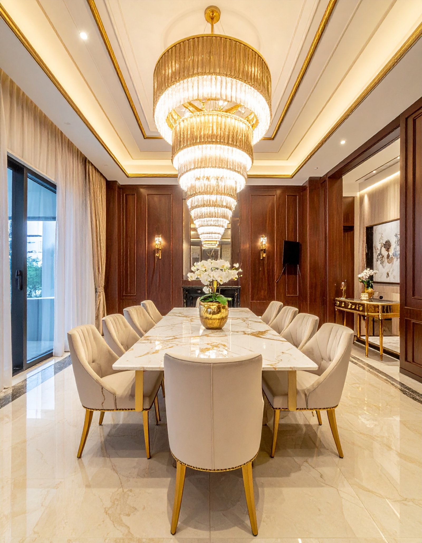 Marble & Gold Formal Dining