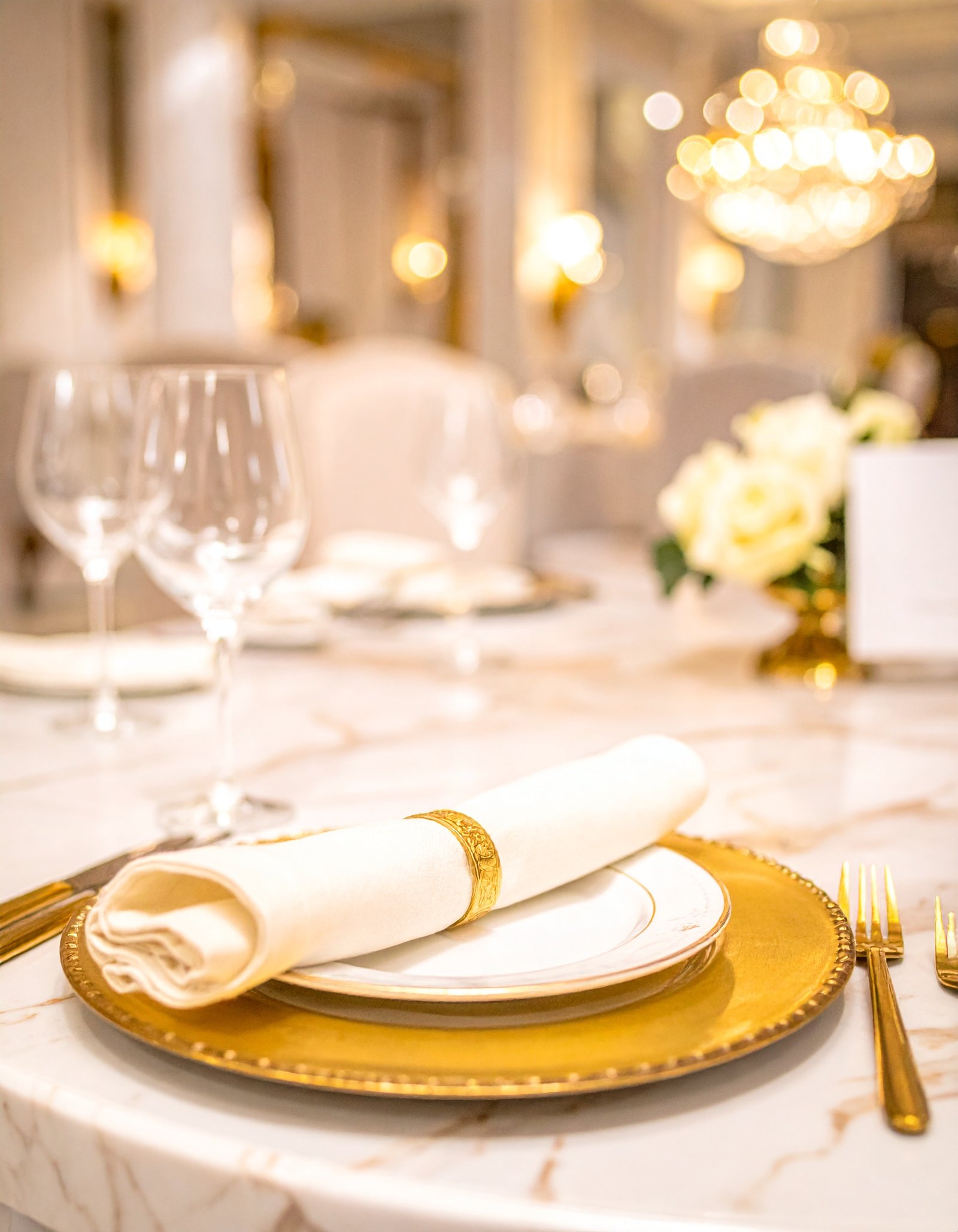 Marble & Gold Formal Dining