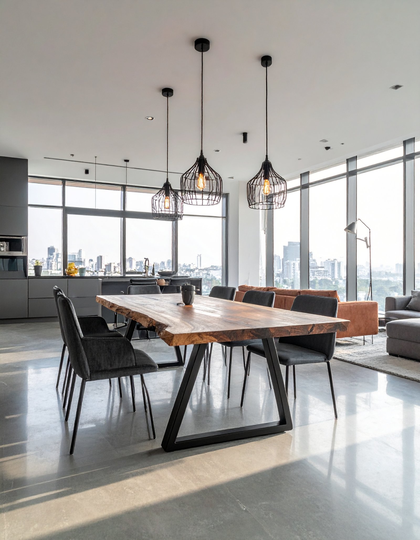Live-Edge Walnut Social Dining