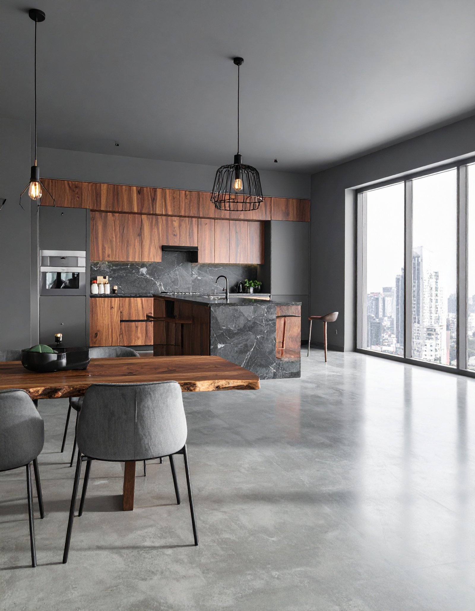 Live-Edge Walnut Social Dining