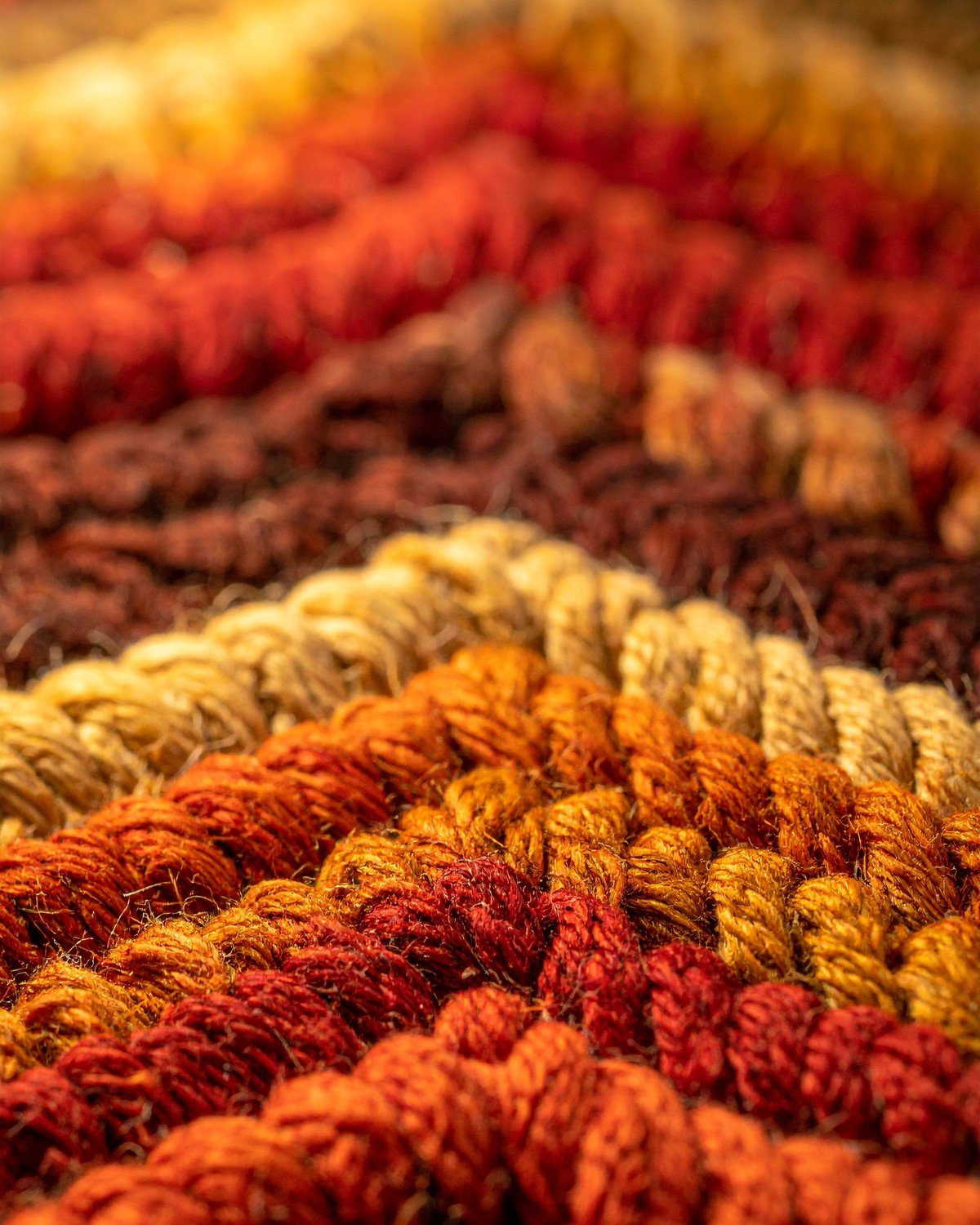 Handwoven Jute & Cotton Dhurrie — Chevron