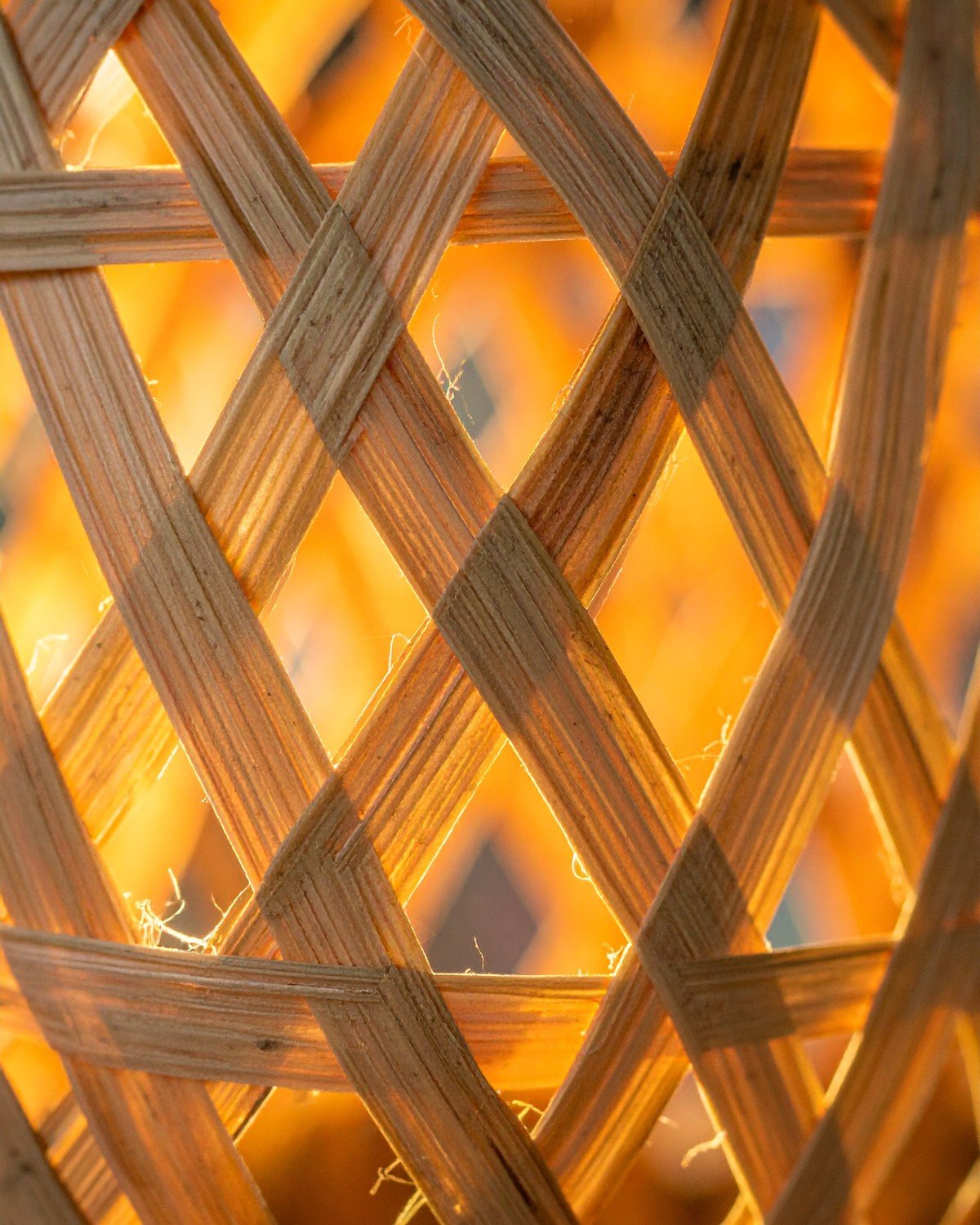 Hand-Woven Rattan Pendant Light — Dome